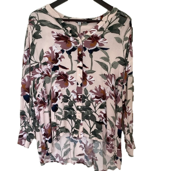 Cottagecore Floral High Low  Hem Blouse - Picture 1 of 7